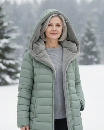 Clair | Reversible Puffer Jacket in Fleece