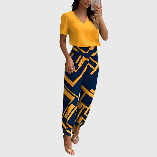 Jennifer™ | Conjunto de blusa y pantalón a la moda