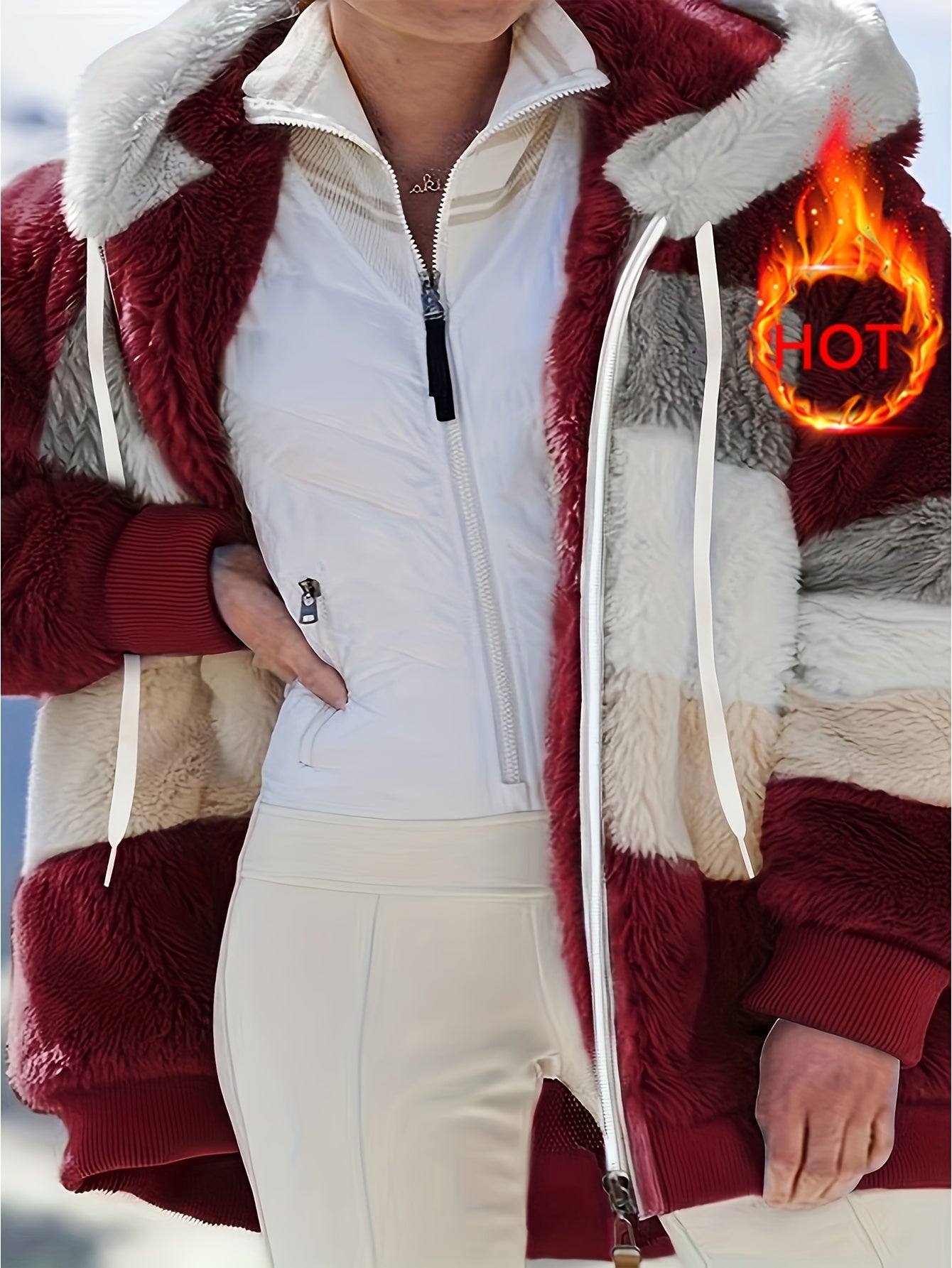 Serena | Plush coat with hood