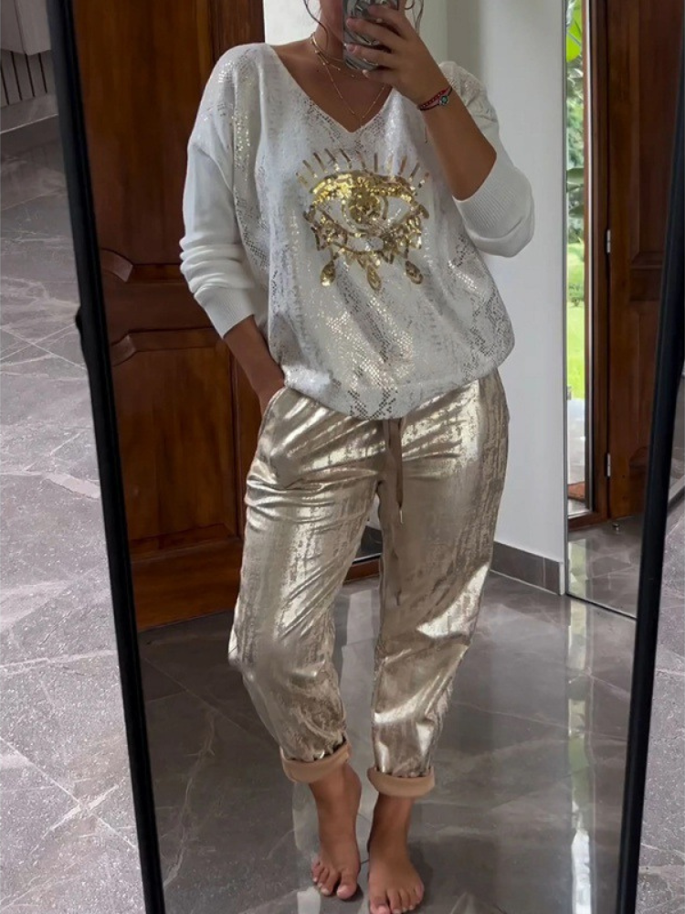 Arlise - Conjunto elegante y casual de dos piezas