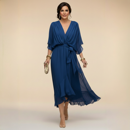 MARTA™ | Vestido ligero y transparente con escote en V