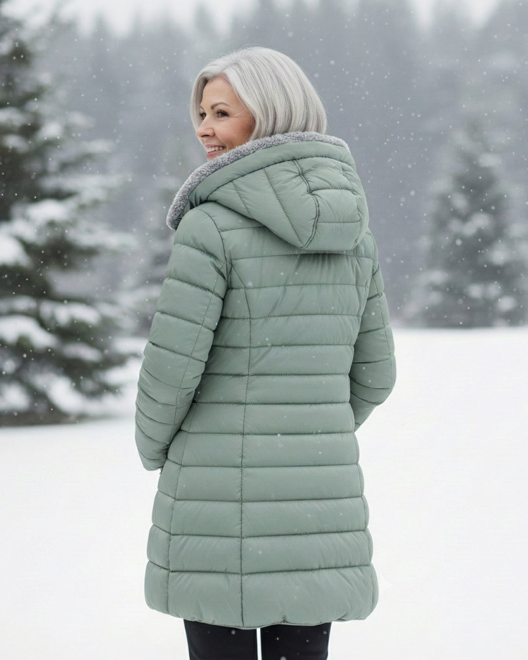 Clair | Reversible Puffer Jacket in Fleece