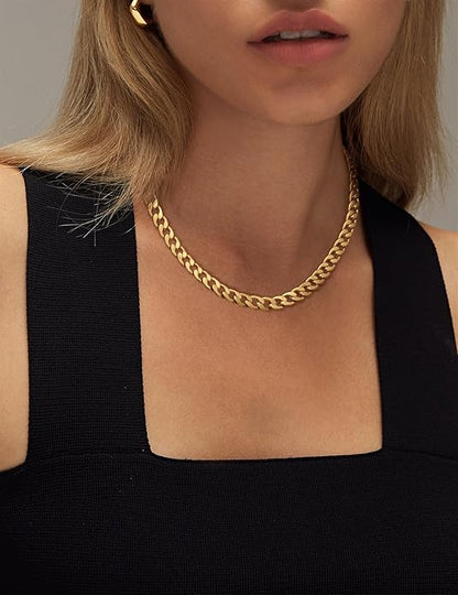 Collar con eslabones cubanos gruesos | Oro