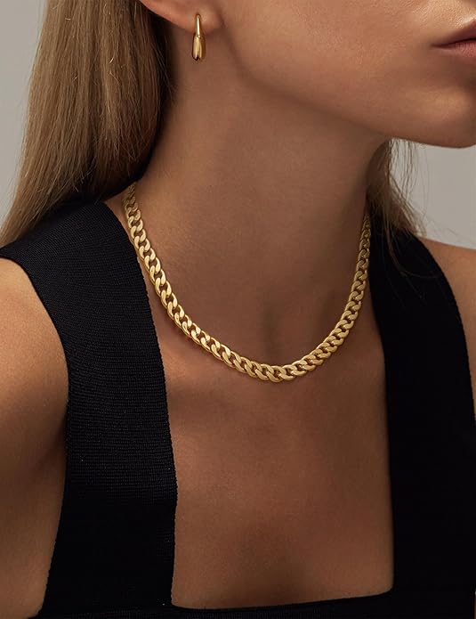 Collar con eslabones cubanos gruesos | Oro