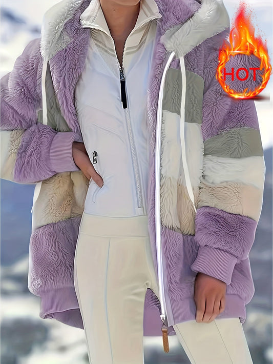 Serena | Plush coat with hood