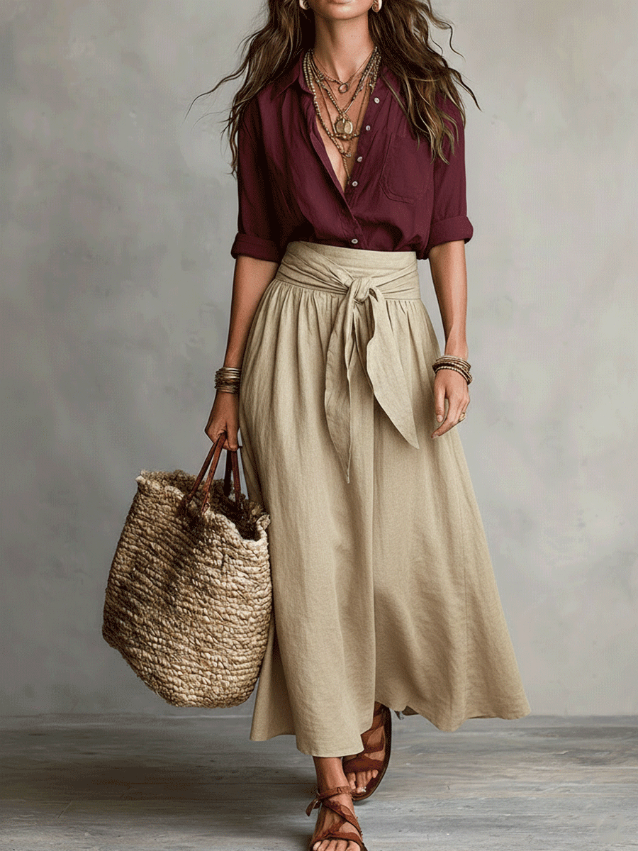 Sara | Conjunto de Falda Boho de Elegancia Sin Esfuerzo