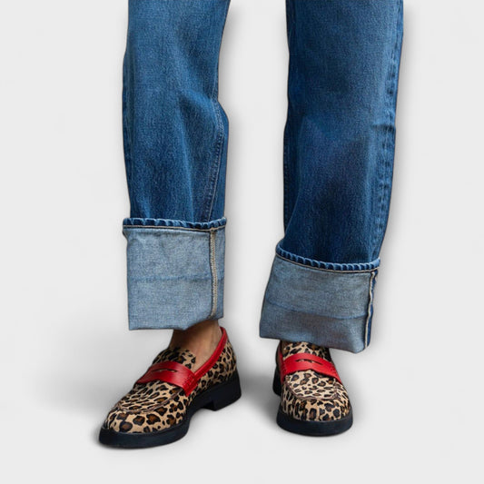 Liora™ | Mocasín Leopardo de Punta Redonda