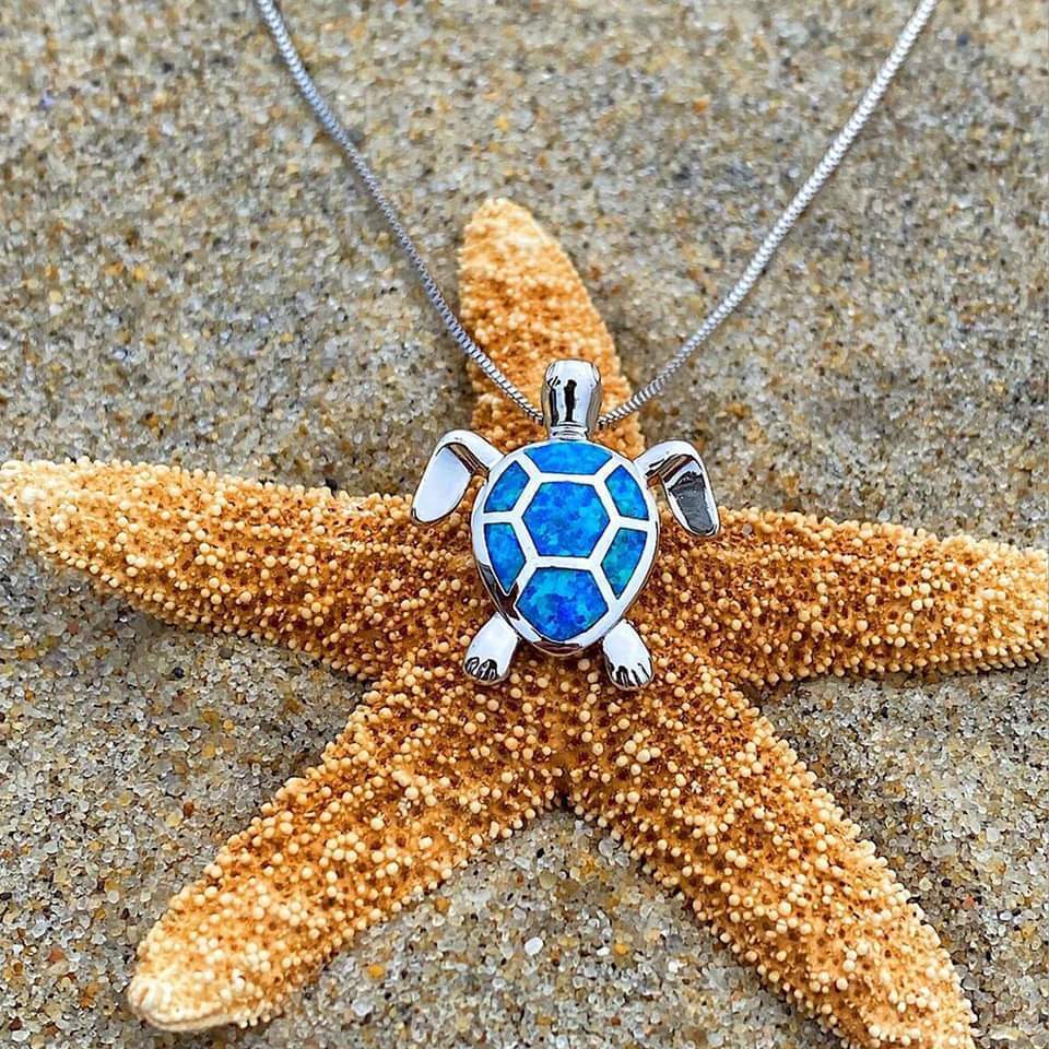 Conjunto de Joyería de Tortuga Marina Ópalo