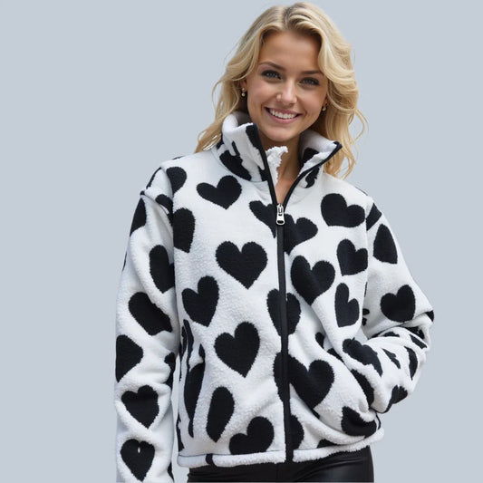 Elsie | Reversible Jacket with Heart Pattern