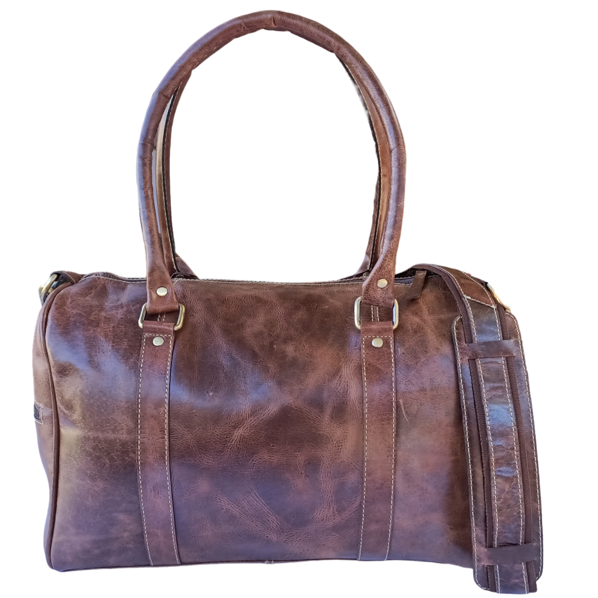 Bolso Mini Duffel en Cuero Crazy Horse
