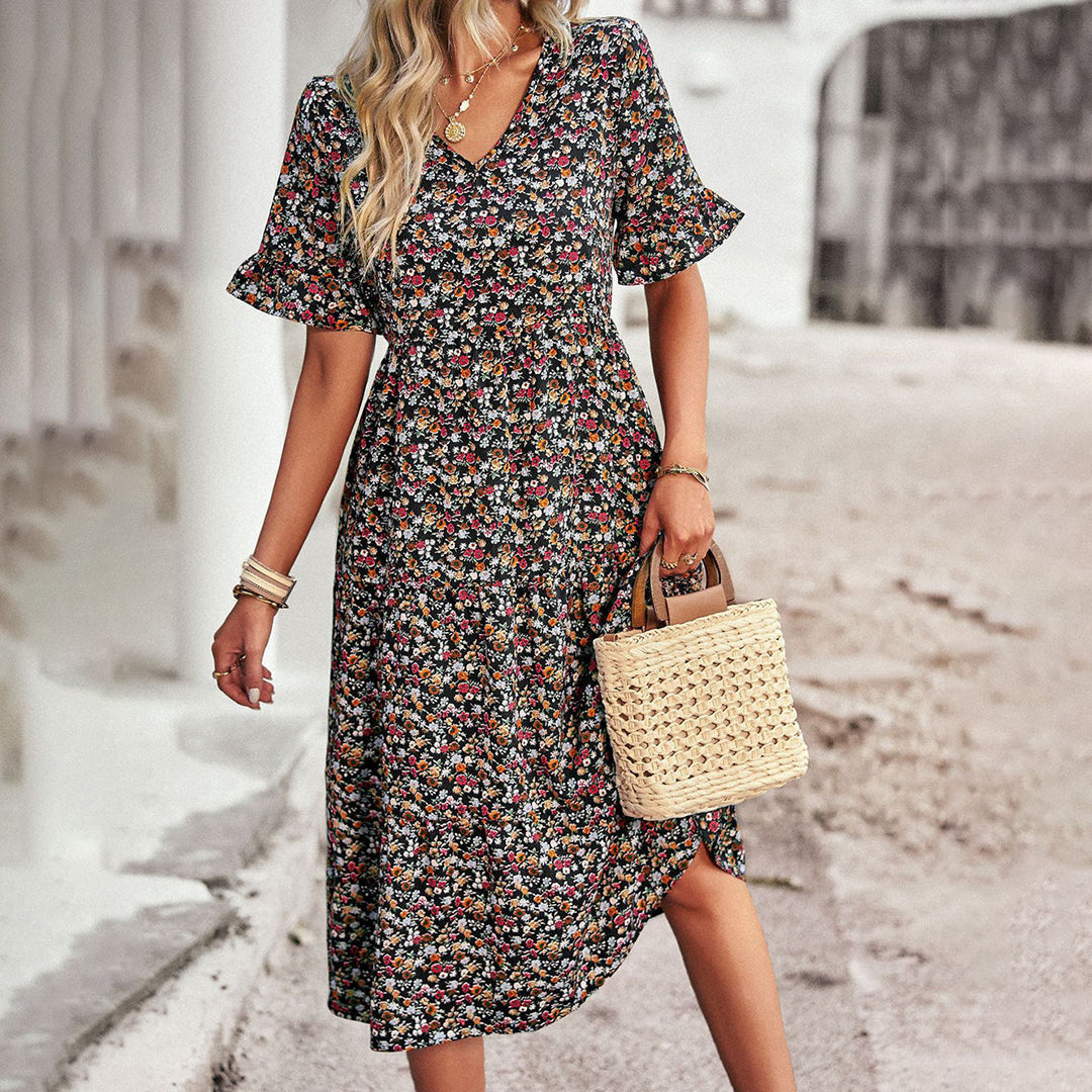 FREYA | Vestido midi floral de verano