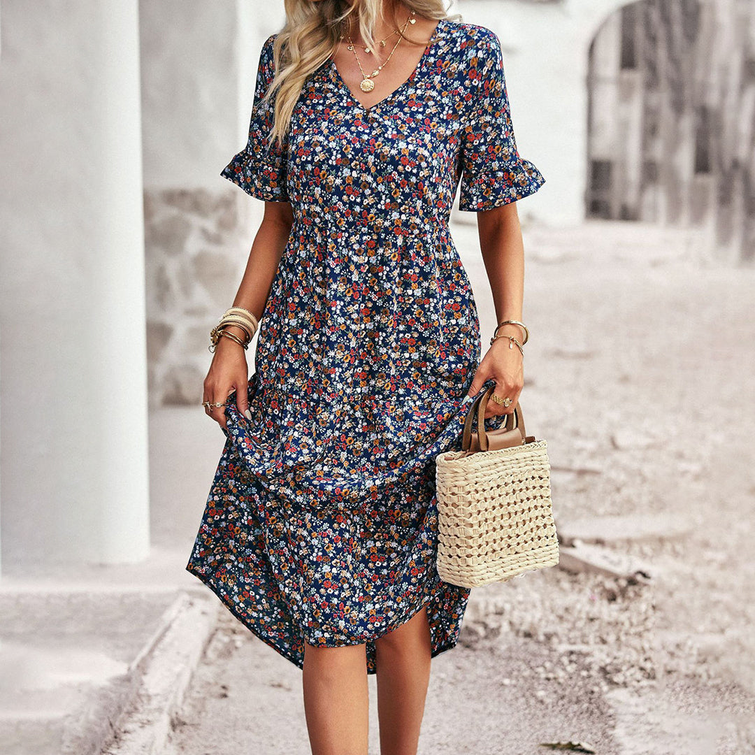FREYA | Vestido midi floral de verano