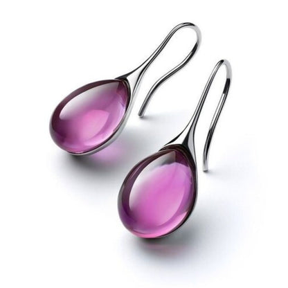 Pendientes de Cristal de Oro y Plata