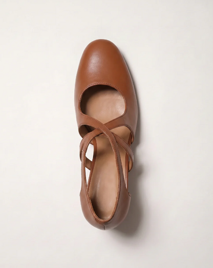 Velmira™ | Sandalias retro de tacón grueso y correa de tobillo
