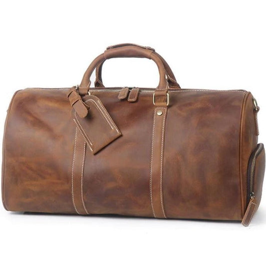 Bolsa de viaje de cuero auténtico