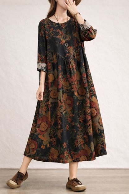Annie | Relaxed Cotton Midi Dress