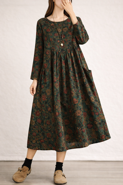 Annie | Relaxed Cotton Midi Dress