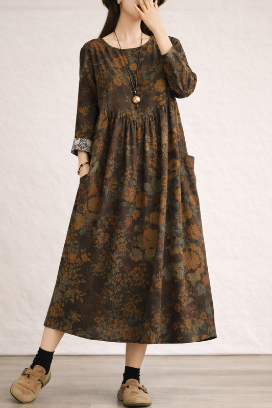 Annie | Relaxed Cotton Midi Dress