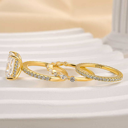 Juego de 3 anillos de boda Jaily | Oro