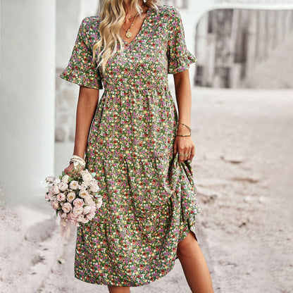 FREYA | Vestido midi floral de verano
