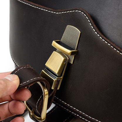 Mochila de cuero estilo escarabajo para damas