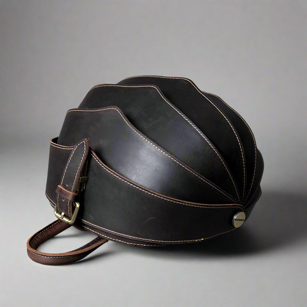 Mochila de cuero estilo escarabajo para damas