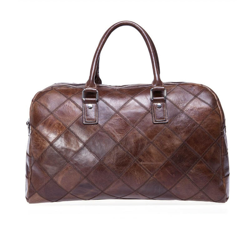 Bolso de Viaje Unisex de Cuero Suave Auténtico