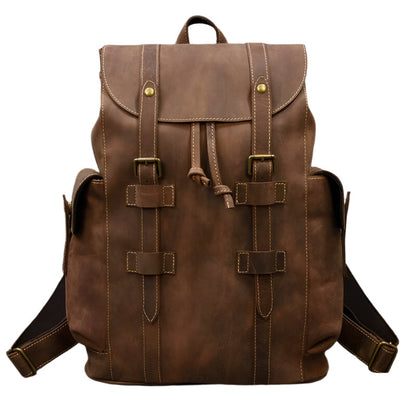 Mochila de cuero espaciosa
