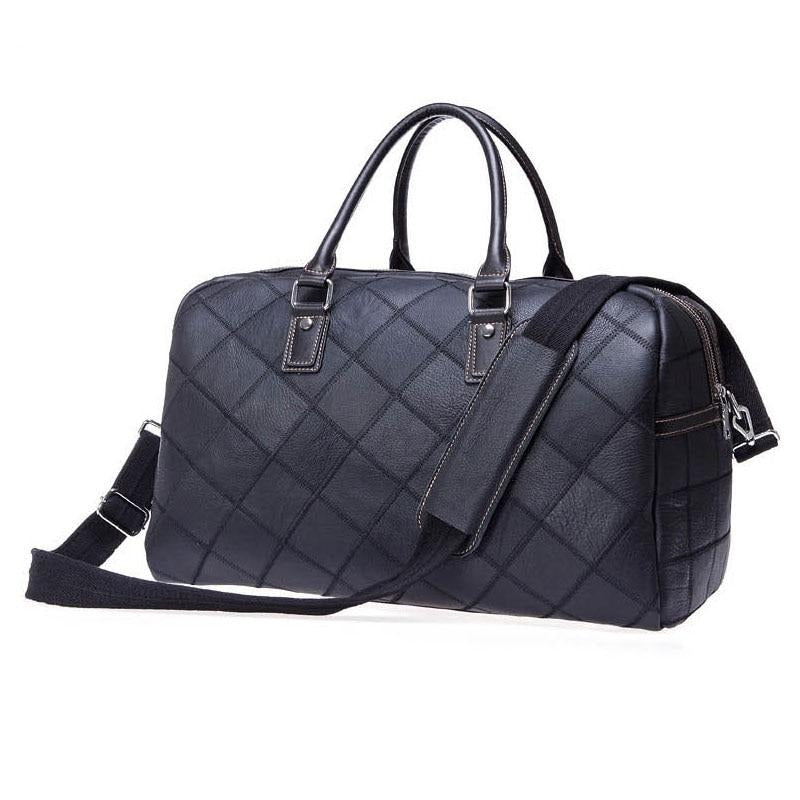 Bolso de Viaje Unisex de Cuero Suave Auténtico