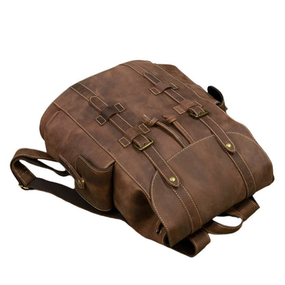 Mochila de cuero espaciosa