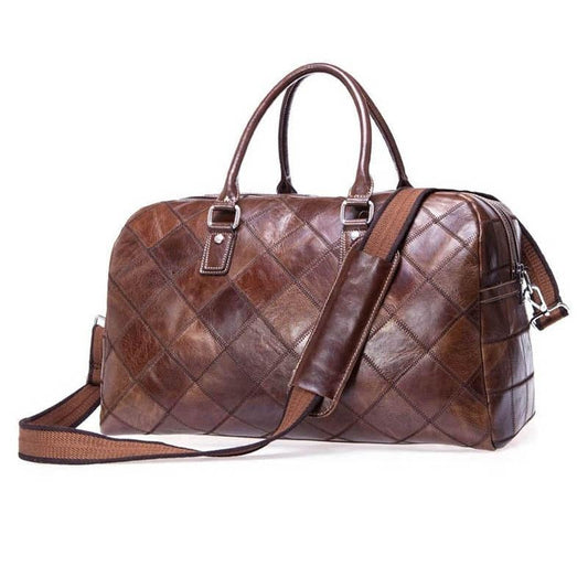 Bolso de Viaje Unisex de Cuero Suave Auténtico