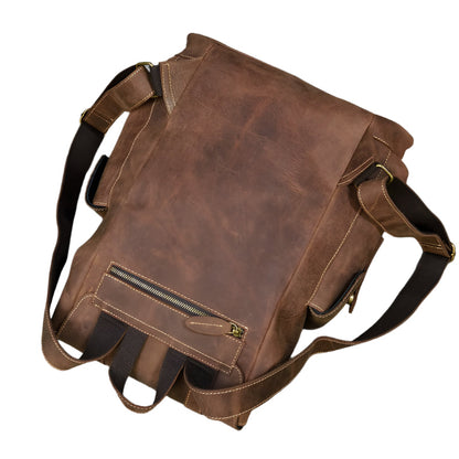 Mochila de cuero espaciosa