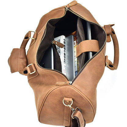 Bolso de viaje de cuero Crazy Horse vintage para hombres