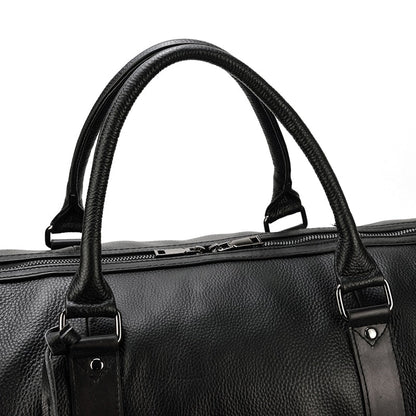 Bolsa de viaje de cuero auténtico suave y lujosa