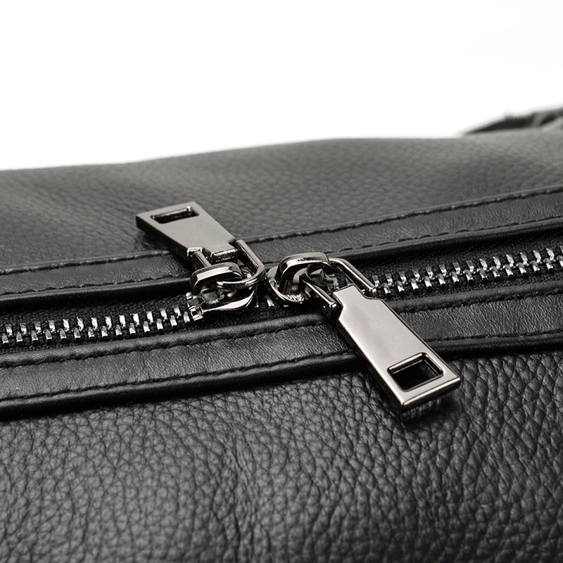 Bolsa de viaje de cuero auténtico suave y lujosa