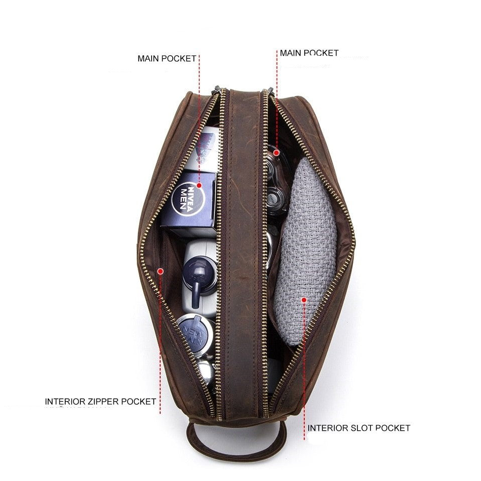 Neceser de Cuero Crazy Horse