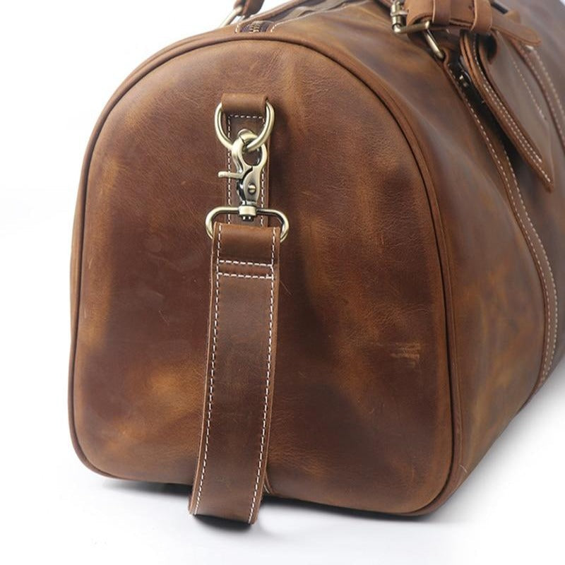 Bolsa de viaje de cuero auténtico