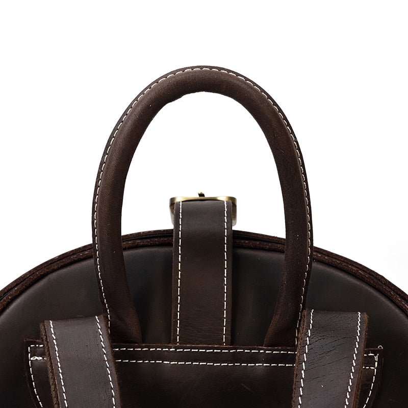 Mochila de cuero estilo escarabajo para damas
