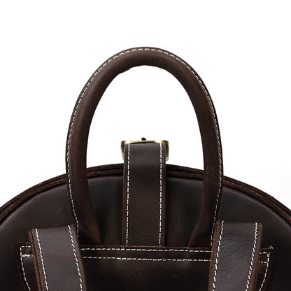 Mochila de cuero estilo escarabajo para damas