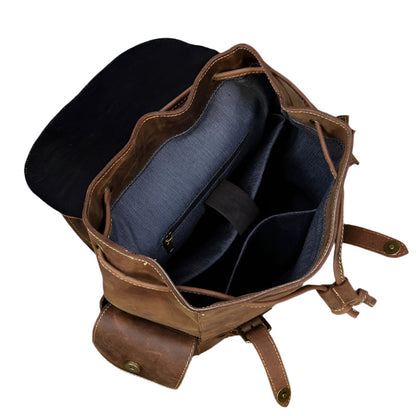 Mochila de cuero espaciosa