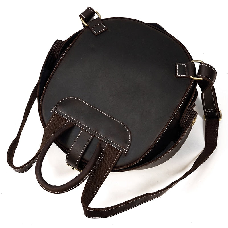 Mochila de cuero estilo escarabajo para damas