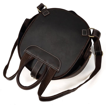 Mochila de cuero estilo escarabajo para damas