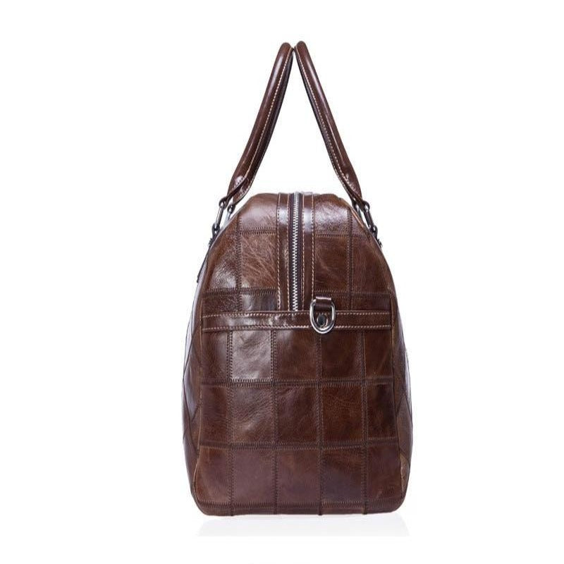 Bolso de Viaje Unisex de Cuero Suave Auténtico