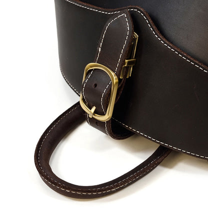 Mochila de cuero estilo escarabajo para damas