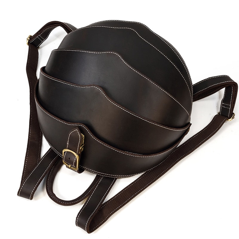 Mochila de cuero estilo escarabajo para damas
