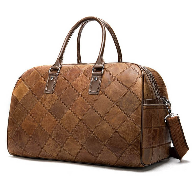 Bolso de Viaje Unisex de Cuero Suave Auténtico