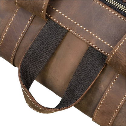 Mochila de cuero espaciosa