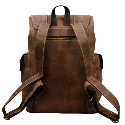 Mochila de cuero espaciosa