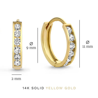 Conjunto de pendientes de piedra Dara Brillane | Oro