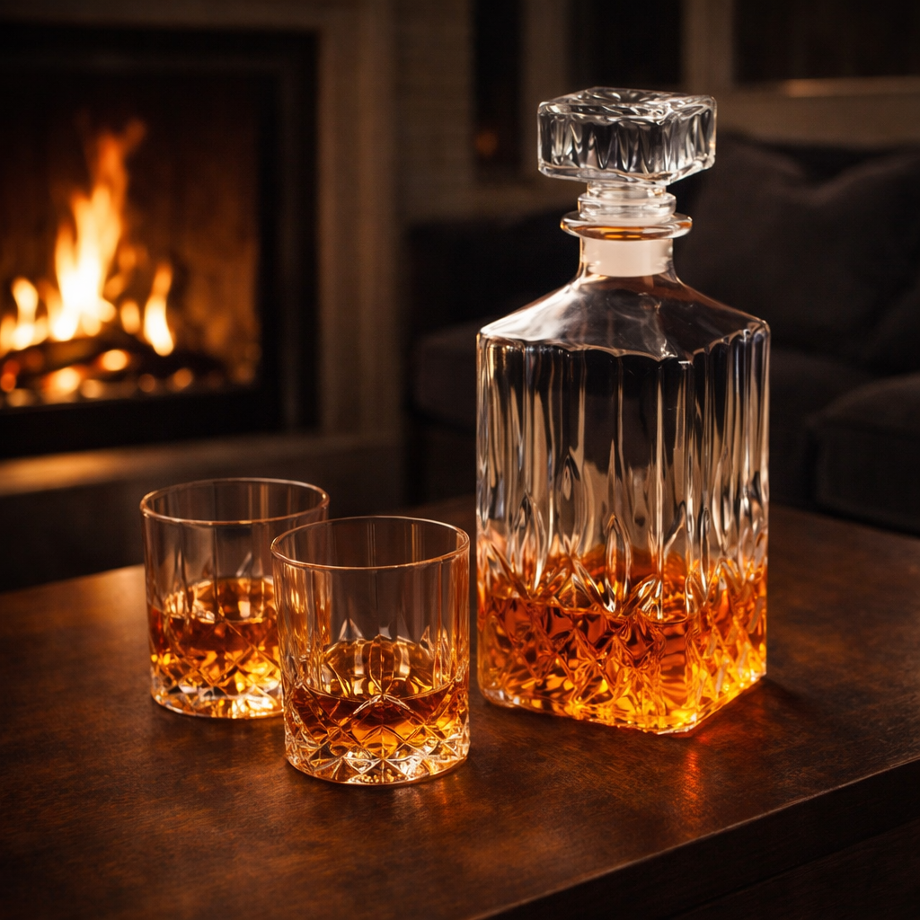 Botella de Whisky - Set con Botella y Vaso